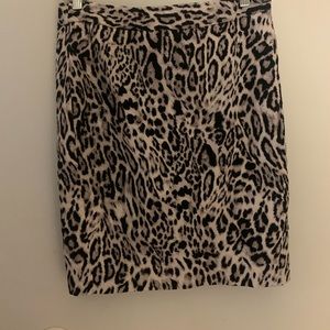 Worthington midi cheetah print skirt